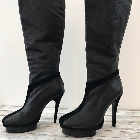 Yves Saint Laurent Shoes - Black Friday Sale YSL Tribute Black Platform Boots